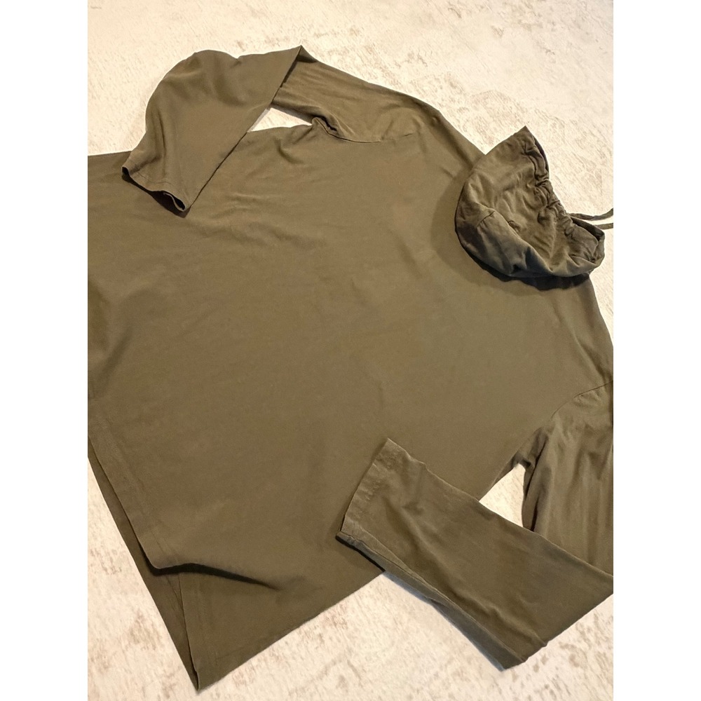 Polo Ralph Lauren Mens XL Hoodie Long Sleeve T-Shirt Olive Green Red Pony Cotton - Picture 6 of 7